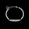 PAUL HEWITT Armbänder Mit Gravur | Perlenarmbänder>Engravable Plate Pearl Armkette