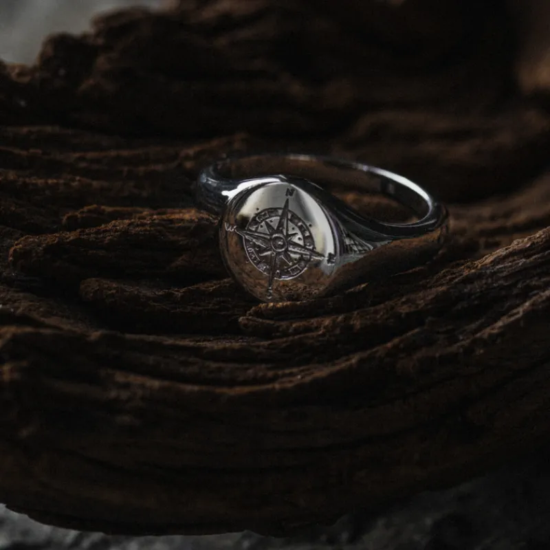 PAUL HEWITT Ringe>Men's Signet Windrose Ring