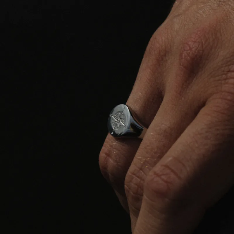 PAUL HEWITT Ringe>Men's Signet Windrose Ring