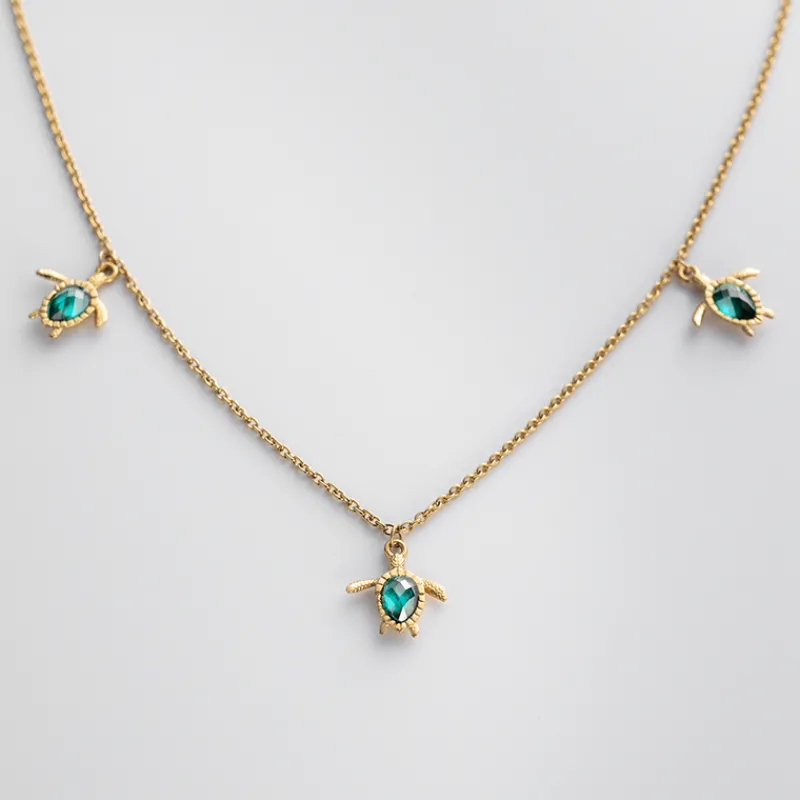 PAUL HEWITT Halsketten>Turtle Aquamarine Halskette