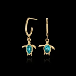 PAUL HEWITT Ohrringe>Turtle Aquamarine Hoops
