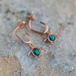 PAUL HEWITT Ohrringe>Turtle Aquamarine Hoops