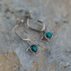 PAUL HEWITT Ohrringe>Turtle Aquamarine Hoops
