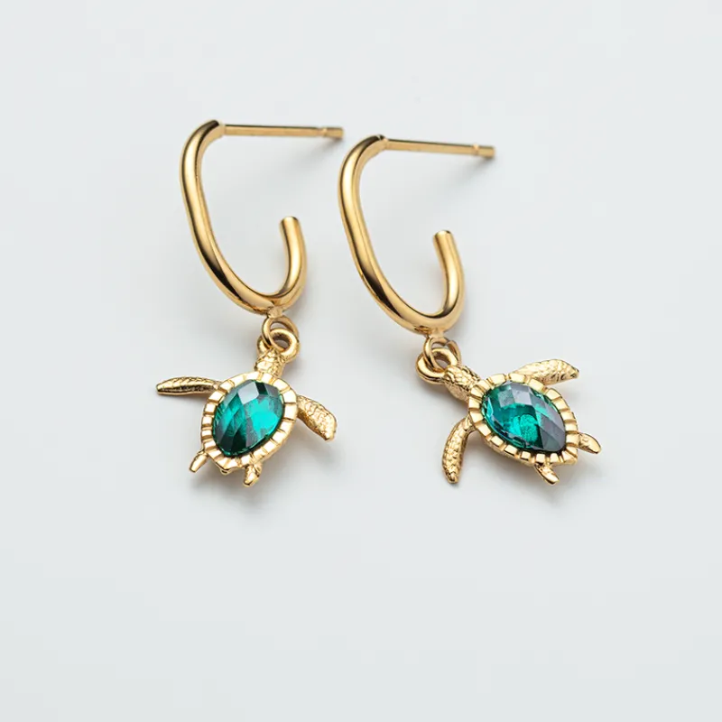 PAUL HEWITT Ohrringe>Turtle Aquamarine Hoops