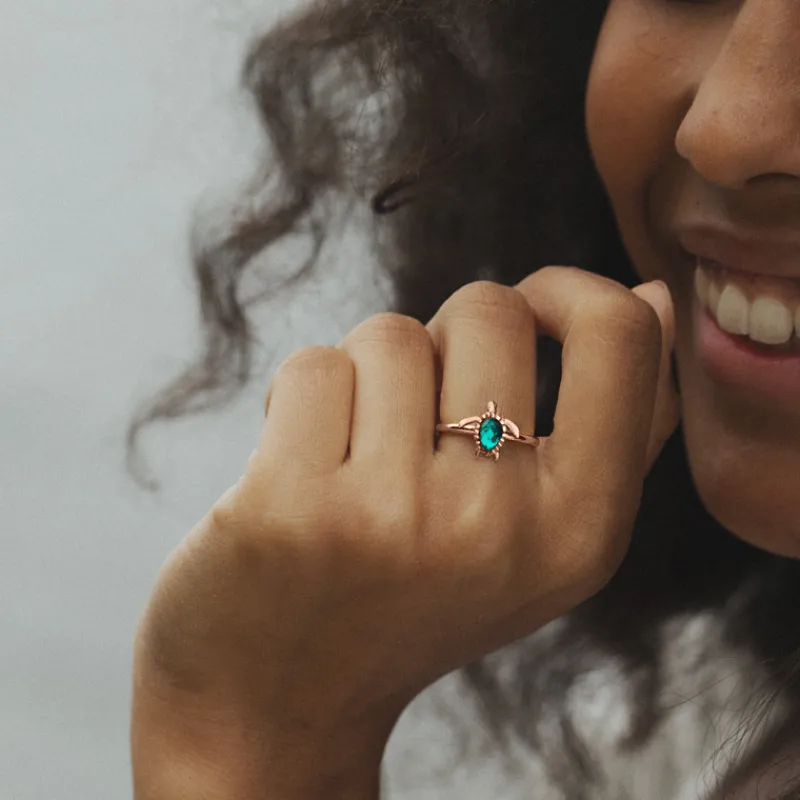 PAUL HEWITT Ringe>Turtle Aquamarine Ring