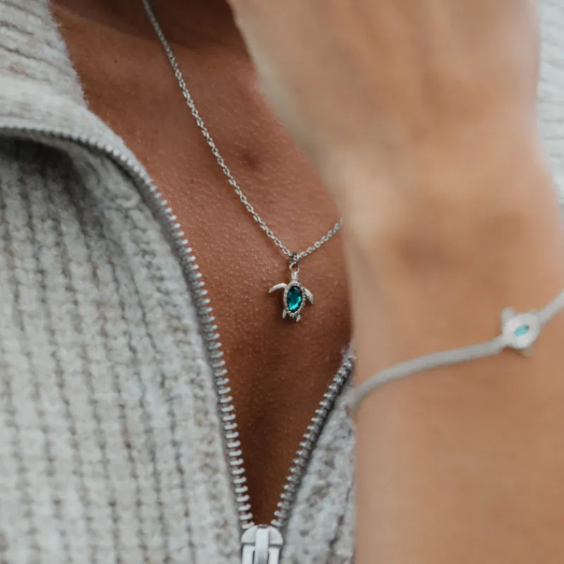 PAUL HEWITT Halsketten>Turtle Mono Aquamarine Halskette