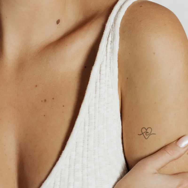 PAUL HEWITT Tattoo Small | Tattoo Small>Wave & Heart Tattoo